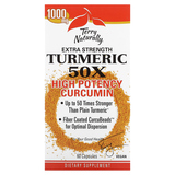 Фото Extra Strength Turmeric 50X, высокоэффективный куркумин, 1000 мг, 60 капсул