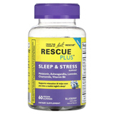 Фото Rescue Plus, поддержка сна и стресса, голубика, 60 веганских жевательных таблеток