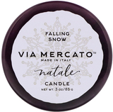 Фото Via Mercato, Natale, свеча, падающий снег, 3 унции (85 г)