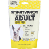 Фото SmartyPaws, комплексная добавка 5 в 1, для взрослых собак средних пород, 60 мягких жевательных таблеток