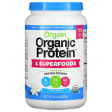 Фото Organic Protein & Superfoods Powder, Plant Based, Vanilla Bean, 2.02 lbs (918 g)