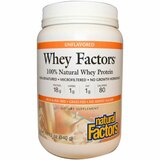 Фото Whey Factors, 100% натуральный сывороточный белок, без ароматизаторов, 12 унций (340 г)