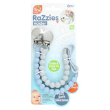 Фото Держатель для пустышки RaZzies, от 0 месяцев, синий / серый``, 2 держателя