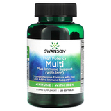 Фото Multi plus Immune Support с железом, высокая эффективность, 120 мягких таблеток