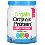 Фото Organic Protein + Superfoods Powder, Plant Based Protein Powder, Vanilla Bean, 1.12 lb (510 g)