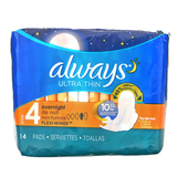 Фото Ultra Thin with Wings, Size 4, Overnight, 14 Pads