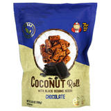 Фото Coconut Roll with Black Sesame Seeds, Chocolate, 3.53 oz (100 g)