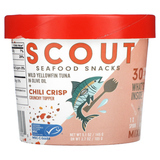 Фото Seafood Snacks, дикий желтоперый тунец в оливковом масле + хрустящий топпер с чили, 145 г (5,1 унции)