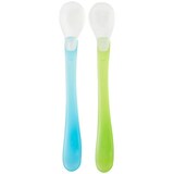 Фото Green Sprouts, Feeding Spoons, 6-12 Months, Aqua & Green Set, 2 Pack- 2 Spoons