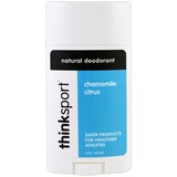 Фото Thinksport, натуральный дезодорант, ромашка и цитрус, 2,9 унц. (85,8 мл)