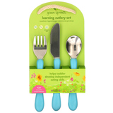 Фото Learning Cutlery Set, 12+ Months, Aqua, 1 Set
