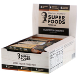 Фото Superfoods Protein Bars, Vegan Protein Combo Pack, 12 Bars, 2.05 oz (58 g) Each