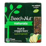 Фото Naturals, Fruit & Veggie Bars, Stage 4, Apple & Spinach, 5 Bars, 0.78 oz (22 g) Each