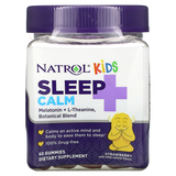 Фото Kids, Sleep + Calm, для детей от 4 лет, со вкусом клубники, 60 жевательных таблеток