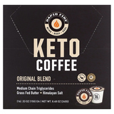 Фото Keto Coffee Pods, оригинальная смесь, средней обжарки, 16 капсул по 15 г (0,53 унции)