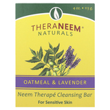Фото TheraNeem Naturals, Neem Therapé, очищающее мыло для чувствительной кожи, овсянка и лаванда, 113 г (4 унции)