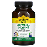Фото Chewable L-Lysine, With Vitamin D and Elderberry, 300 mg, 60 Chewable Tablets