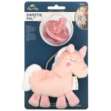 Фото Sweetie Pal, Silicone Pacifier and Plush Pacifier Lovey, 0+ Months, Unicorn, 2 Piece Set