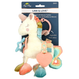 Фото Link & Love, Activity Plush with Silicone Teether, 0+ Months, Unicorn, 1 Plush Teether