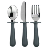 Фото Stainless Steel Fork, Knife & Spoon Set, 18m+, Gray, 1 Set