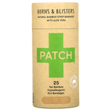 Фото Natural Bamboo Strip Bandages with Aloe Vera, Burns & Blisters, Tan, 25 Eco Bandages