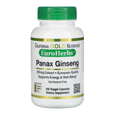 Фото EuroHerbs, Panax Ginseng Extract, 250 mg, 180 Veggie Capsules