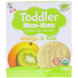Фото Печенье с органическим рисом Toddler Mum-Mum, манго и киви, 12 упаковок, 60 г