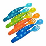 Фото Набор детской посуды Gerber Graduates Fun Pack Utensils, 9+ месяцев, 4 вилки + 4 ложки