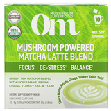 Фото Mushroom Powered Matcha Latte Blend, 10 Packets, 0.28 oz (8 g) Each