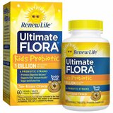 Фото Пробиотики для детей Ultimate Flora, высушенный на солнце апельсин, 3 млрд живых культур, 60 жевательных таблеток