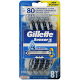Фото Sensor3, одноразовые бритвы с технологией ComfortGel, 8 шт.