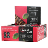 Фото Keto Bar, имбирь, кунжут и темный шоколад, 10 батончиков по 32 г (1,1 унции)