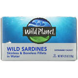 Фото Wild Sardines, Skinless & Boneless Fillets in Water, 4.25 oz (120 g)