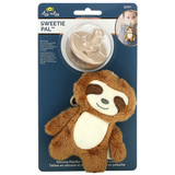 Фото Sweetie Pal, Silicone Pacifier and Plush Pacifier Lovey, 0+ Months, Sloth, 2 Piece Set