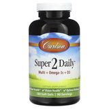 Фото Super 2 Daily, витамины и минералы, без железа, 180 мягких желатиновых капсул
