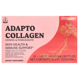 Фото Adapto Collagen, со вкусом женьшеня и граната, 10 флаконов по 50 мл (1,69 жидк. унции)