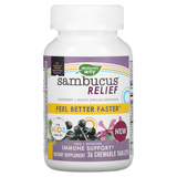 Фото Sambucus Relief, Immune Support, For Kids, Ages 2+, Berry, 36 Chewable Tablets