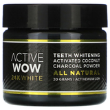 Фото 24K White, All Natural Teeth Whitening Charcoal Powder, Activated Coconut, 20 g