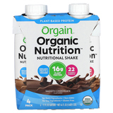Фото Organic Nutrition, питательный коктейль, гладкий шоколад, 4 пакетика по 330 мл (11 жидк. Унций)