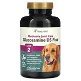 Фото Glucosamine DS Plus, умеренный уход за суставами, уровень 2, для собак и кошек, 60 жевательных таблеток, 180 г (6,3 унции)