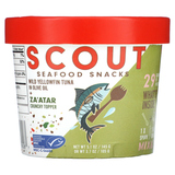 Фото Seafood Snacks, дикий желтоперый тунец в оливковом масле и хрустящий топпер Za'Atar, 145 г (5,1 унции)