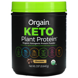 Фото Keto, Organic Plant Protein Powder, Chocolate, 0.97 lb (440 g)