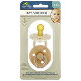 Фото Itzy Soother, пустышки с сосками из натурального каучука, для детей от 0 до 6 месяцев, с кокосом и тостами, 2 пустышки